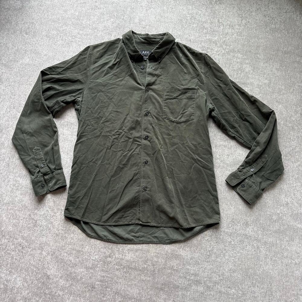 A.P.C Men’s Corduroy Button Down Shirt